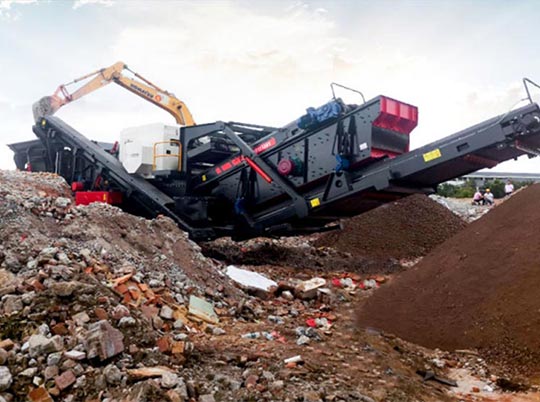 如何實(shí)現(xiàn)建筑垃圾循環(huán)利用？紅星移動(dòng)破碎站助力再生能源高效生產(chǎn)